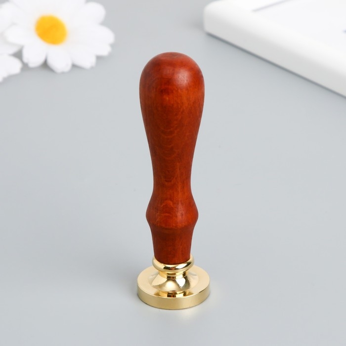 Печать для сургуча с деревянной ручкой Печать для сургуча с деревянной ручкой "Дельфин и кораллы" 9х2,5х2,5 см