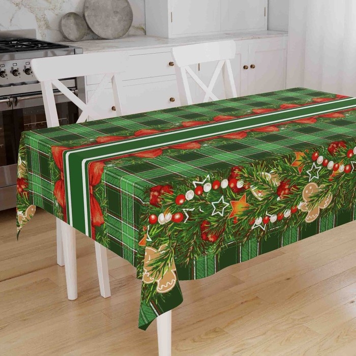 Скатерть рогожка Праздничный 145х180 см, рогожка 170 г/м, хл100%