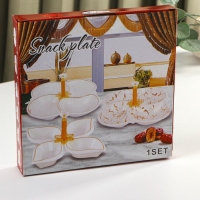 Менажница керамическая 4 ячейки &laquo;Богема&raquo;, 25,5&times;4 см, цвет белый