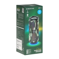 Портативная колонка Borofone BR15, 10 Вт, BT5.0, AUX, FM, microSD, USB, 1200 мАч, цвет хаки Портативная колонка Borofone BR15, 10 Вт, BT5.0, AUX, FM, microSD, USB, 1200 мАч, цвет хаки