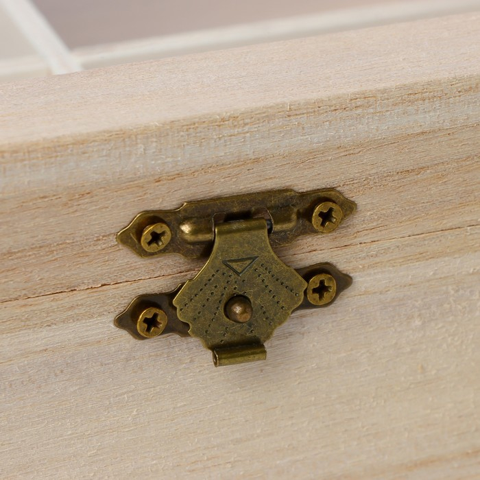 Ящик для хранения чайных пакетиков Доляна &laquo;Цейлон&raquo;, 4 ячейки, 16&times;13,8&times;6,5 см