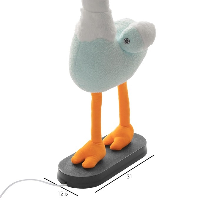 Торшер "Гусь" Е27 15Вт синий 40х50х125см