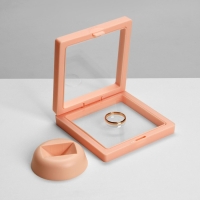 Подставка для украшений «Ромб», 9×2,5×9 см, цвет розовый Подставка для украшений «Ромб», 9×2,5×9 см, цвет розовый