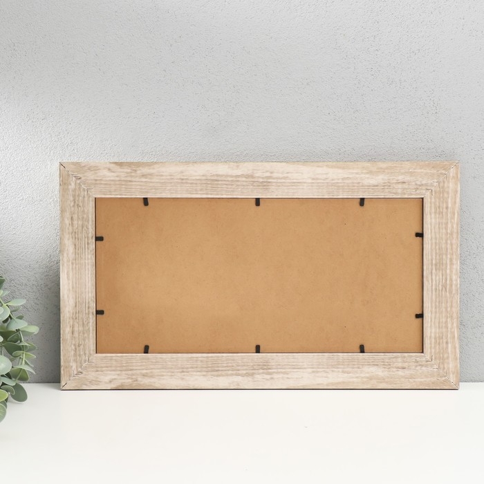 Фоторамка дерево, стекло на 3 фото 10х15 см Фоторамка дерево, стекло на 3 фото 10х15 см "Рустик" серая 39х22 см