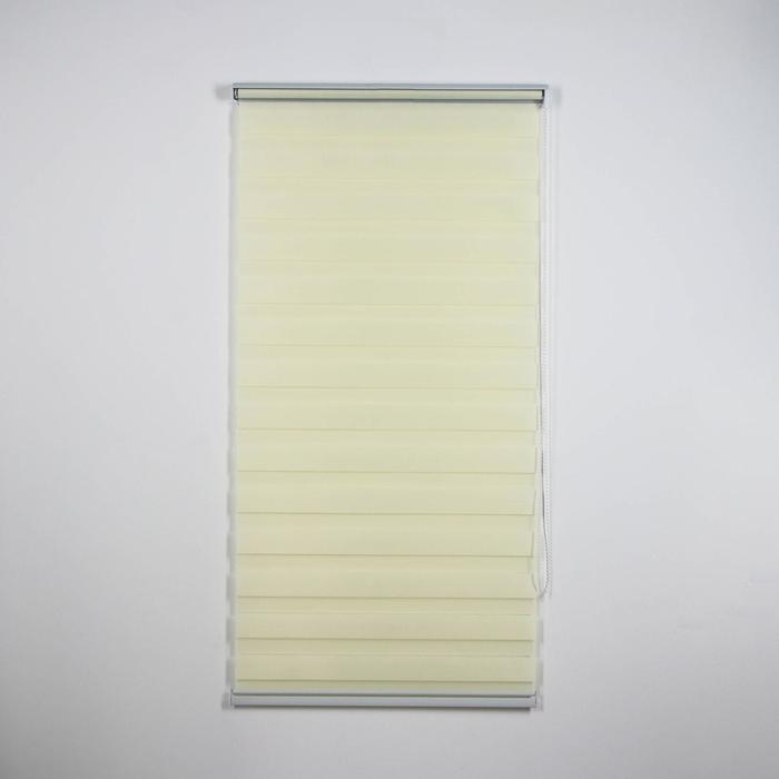 Штора рулонная &laquo;День-ночь. Волна&raquo;, 60&times;180 см (с учётом креплений 3,5 см), цвет бежевый