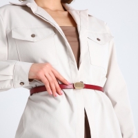 Ремень женский, ширина 1.4 см, пряжка металл, цвет бордовый Ремень женский, ширина 1.4 см, пряжка металл, цвет бордовый