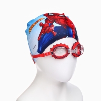 Набор детский «Человек-Паук», в комплекте шапка, очки для плавания, мешок Набор детский «Человек-Паук», в комплекте шапка, очки для плавания, мешок