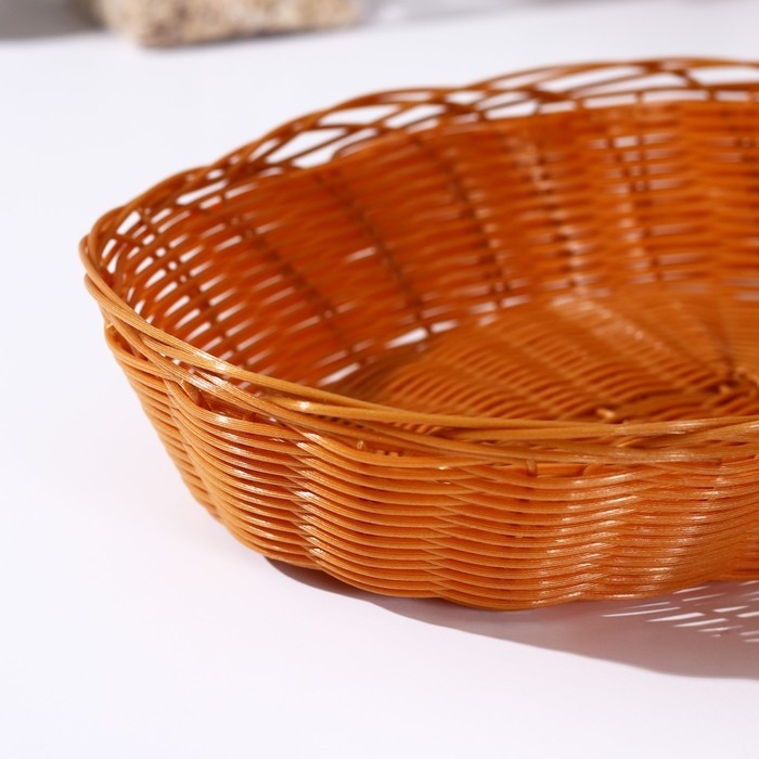 Корзинка для подачи Доляна &laquo;Капучино&raquo;, 27&times;22&times;6,5 см, цвет коричневый