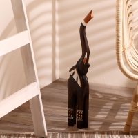 Сувенир дерево "Слон с цветком на спине" 60х15х7 см