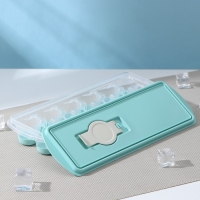 Форма для льда с крышкой и клапаном &laquo;Капля&raquo;, 25&times;8,5&times;4 см, цвет аквамарин