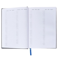 Ежедневник датированный 2024 года, А5, 176 листов, Attomex.Orion, обложка бумвинил, ляссе, блок 70 г/м2, синий