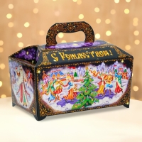 Новый год. Подарочная коробка Новогодняя Сундук обновленный "Зимние забавы" 25 х 15 х 15,5 см. Новый год. Подарочная коробка Новогодняя Сундук обновленный "Зимние забавы" 25 х 15 х 15,5 см.