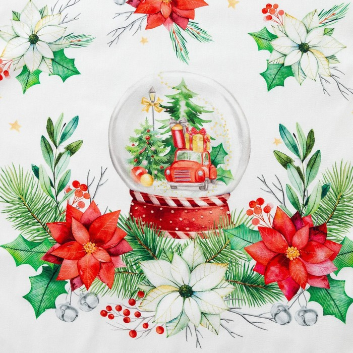 Дорожка на стол новогодняя Christmas red flowers 40*147 см, 100% хл, саржа 190гр/м2 Дорожка на стол новогодняя Christmas red flowers 40*147 см, 100% хл, саржа 190гр/м2