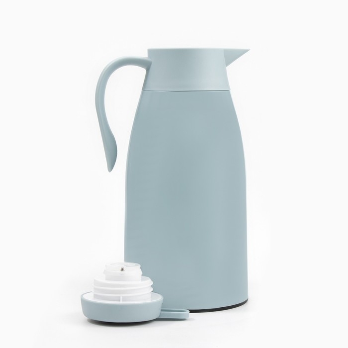 Термос-кофейник, 1.5 л, сохраняет тепло 24 ч, с термометром, стеклянная колба, серый Термос-кофейник, 1.5 л, сохраняет тепло 24 ч, с термометром, стеклянная колба, серый