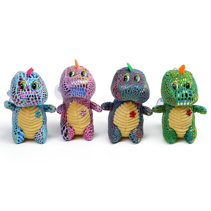 Мягкая игрушка &laquo;Динозаврик&raquo; с цветочком, на подвесе, 11 см, цвет МИКС