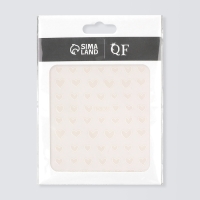 Наклейки для ногтей «Сердца», объёмные, цвет белый Наклейки для ногтей «Сердца», объёмные, цвет белый