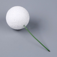 Фигурка для поделок и декора на проволоке «Шар», набор 10 шт., размер 1 шт. — 4 × 11 см, цвет белый Фигурка для поделок и декора на проволоке «Шар», набор 10 шт., размер 1 шт. — 4 × 11 см, цвет белый