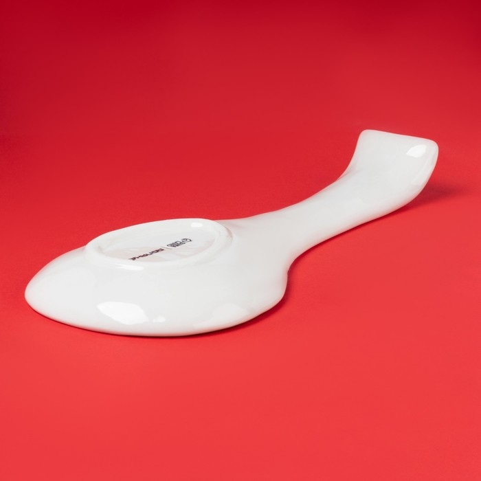 Новогодняя подставка для ложки Доляна Sweet Treats, 26,5×11,5 см, керамика, цвет белый Новогодняя подставка для ложки Доляна Sweet Treats, 26,5×11,5 см, керамика, цвет белый