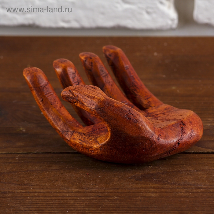 Сувенир дерево Сувенир дерево "Визитница рука" 10х7х4 см