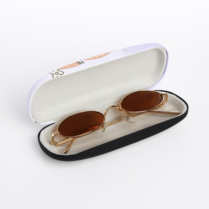 Футляр для очков на хлопушке, длина 16 см, цвет сиреневый Футляр для очков на хлопушке, длина 16 см, цвет сиреневый