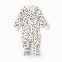 Комбинезон детский закрытые ножки, цвет белый/молоко, рост 68 см Комбинезон детский закрытые ножки, цвет белый/молоко, рост 68 см