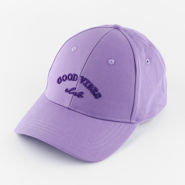 Кепка женская Good Vibes, цвет сиреневый, р-р 56 Кепка женская Good Vibes, цвет сиреневый, р-р 56