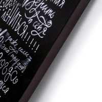 Картина на холсте "Правила дома" на черном 40х50 см