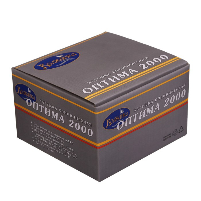 Катушка б/ин Катушка б/ин "Волжанка" Оптима 2000, 6+1 подшипник, 4.8:1