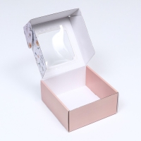 Коробка самосборная, с окном, "Великолепие" 19 х 19 х 9 см набор 5 шт Коробка самосборная, с окном, "Великолепие" 19 х 19 х 9 см набор 5 шт