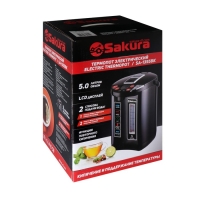 Термопот Sakura SA-1355BK, 1200 Вт, 5 л, регулировка t&deg;, чёрный