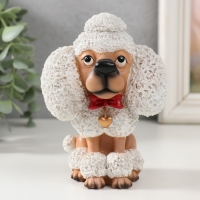 Сувенир полистоун подставка под очки "Пудель" 9х8х13 см