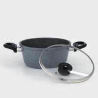 Кастрюля Доляна &laquo;Марбл&raquo;, 2 л, d=20 см, h=9 см, антипригарное покрытие