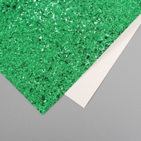 Лист для творчества иск.кожа "Крупные блёстки" зелёный лист 33х20 см толщина 0,84 мм Лист для творчества иск.кожа "Крупные блёстки" зелёный лист 33х20 см толщина 0,84 мм