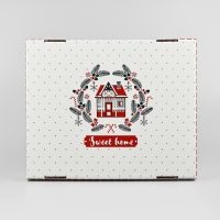 Коробка подарочная новогодняя складная &laquo;Sweet home&raquo;, 31.2 х 25.6 х 16.1 см, Новый год