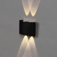 Светильник фасадный &laquo;Полусфера&raquo;, FSD-073, 4 Вт, 3000К, 2 луча, IP65, 220 В, пластик, черный   100842