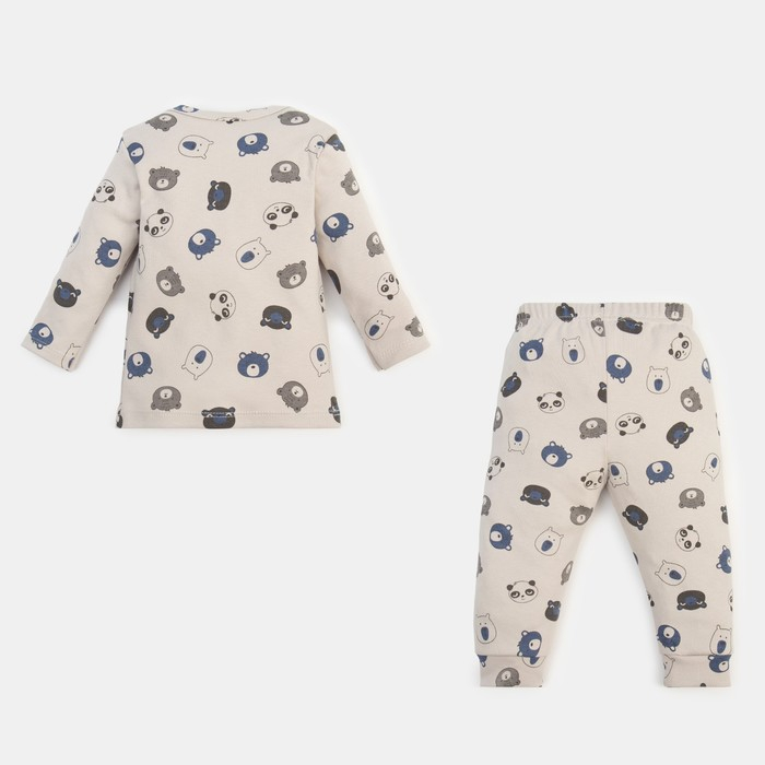 Комплект: джемпер и брюки Крошка Я "Мишка", рост 80-86 см, серый