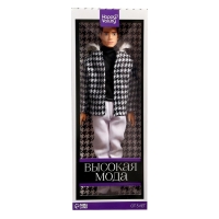 Кукла-модель &laquo;Высокая мода&raquo;, чёрно-белое пальто