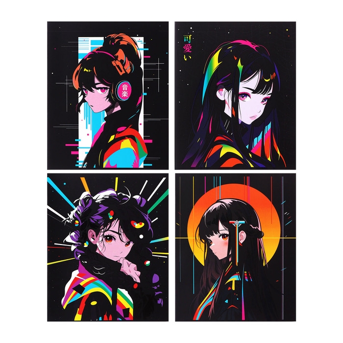 Тетрадь 48 листов в клетку Calligrata Тетрадь 48 листов в клетку Calligrata "Яркий акцент", картонная обложка, матовая ламинация + выборочный УФ-лак, блок офсет МИКС