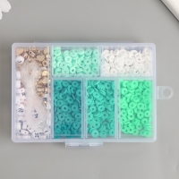 Бусины в шкатулке "Зелёные" нить 0,8 мм 5 м 12х8,4х2,2 см Бусины в шкатулке "Зелёные" нить 0,8 мм 5 м 12х8,4х2,2 см