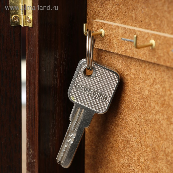 Ключница "Home черный-золото" венге 15х21 см