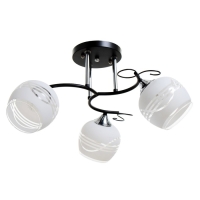 Люстра "Милава" 3хЕ27 40Вт чёрно-хромовый 62х62х27 см BayerLux