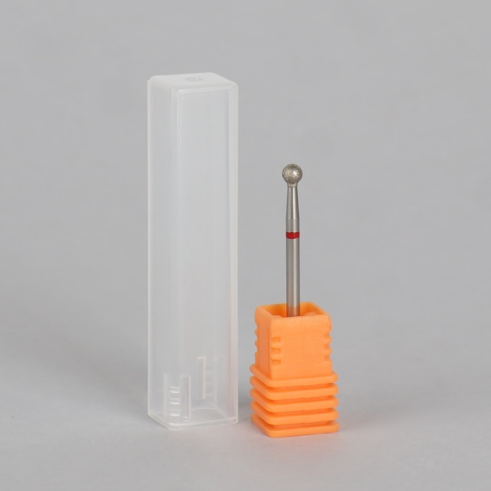 Фреза алмазная для маникюра «Шар», мелкая зернистость, 3,5 мм, в пластиковом футляре Фреза алмазная для маникюра «Шар», мелкая зернистость, 3,5 мм, в пластиковом футляре