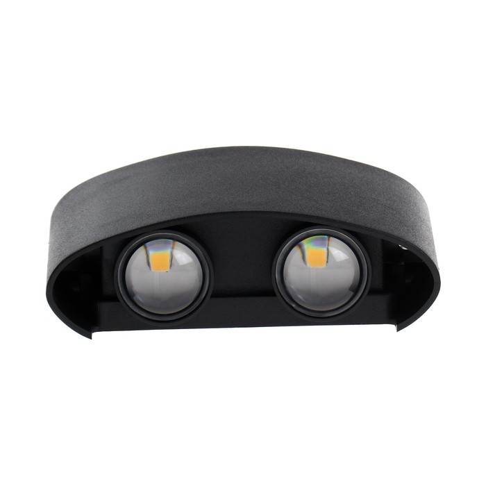 Светильник фасадный «Полусфера», FSD-073, 4 Вт, 3000К, 2 луча, IP65, 220 В, пластик, черный 100842 Светильник фасадный «Полусфера», FSD-073, 4 Вт, 3000К, 2 луча, IP65, 220 В, пластик, черный 100842