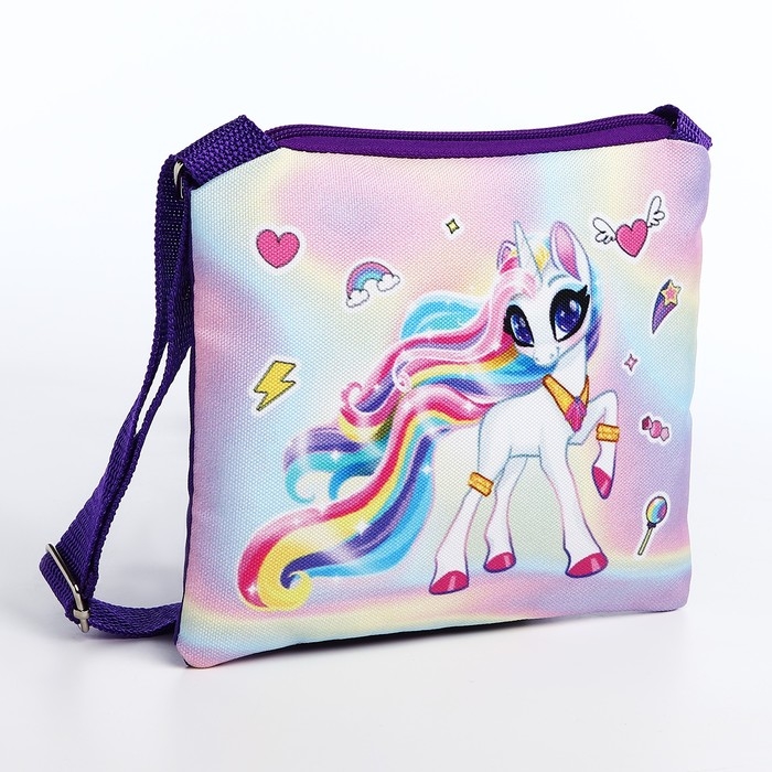 Сумка детская для девочки Сумка детская для девочки "Аниме" на молнии, цвет фиолетовый