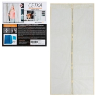 Сетка антимоскитная для дверей, 100 &times; 210 см, на магнитах, цвет бежевый