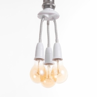 Светильник "Синди трио" Е27/(3хЕ27) 15Вт белый 8х8х22см BayerLux Светильник "Синди трио" Е27/(3хЕ27) 15Вт белый 8х8х22см BayerLux