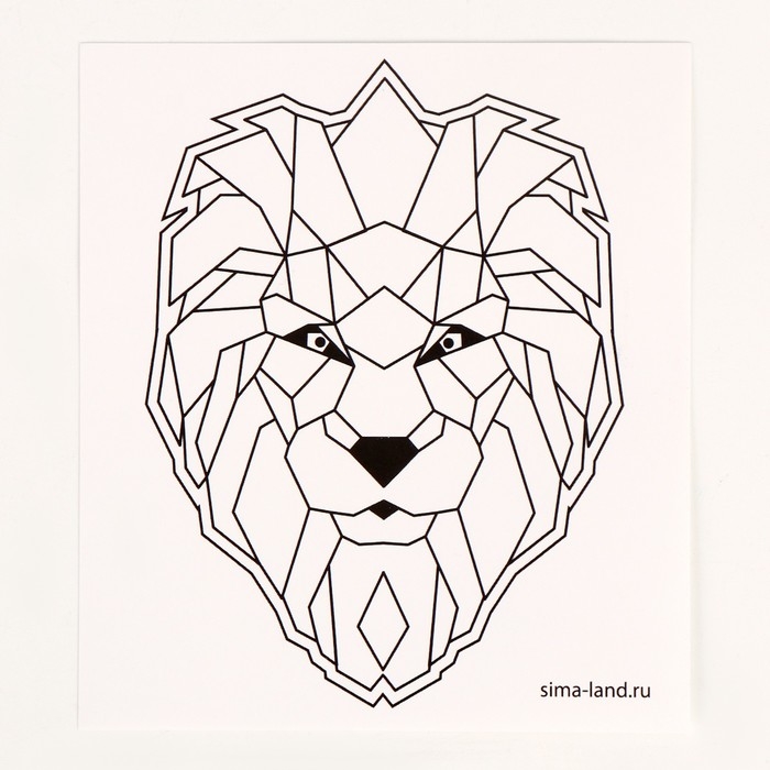 Набор для декора кружки полимерной глиной. Лепка на кружке &laquo;Полигональный лев&raquo;