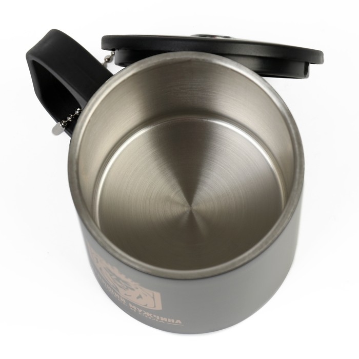 Термокружка, 180 мл, Туризм Термокружка, 180 мл, Туризм "Настоящий мужчина", сохраняет тепло 2 ч, компас