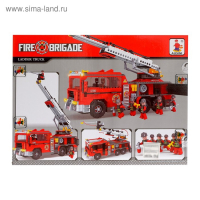 Конструктор Пожарная команда &laquo;Машина&raquo;, 939 деталей