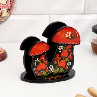 Салфетница &laquo;Гриб&raquo;, 7 х 11 см, хохлома